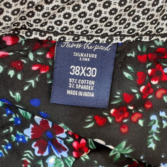 Across the Pond Signature Chino Pant Mens 38x30 Slim Fit Stretch Black NWT New - Picture 12 of 13